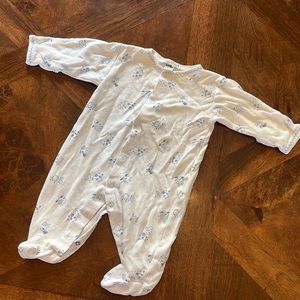 Kissy Kissy Pima Cotton Puppy Dog Blue/White Sleeper Infant 0-3 Months